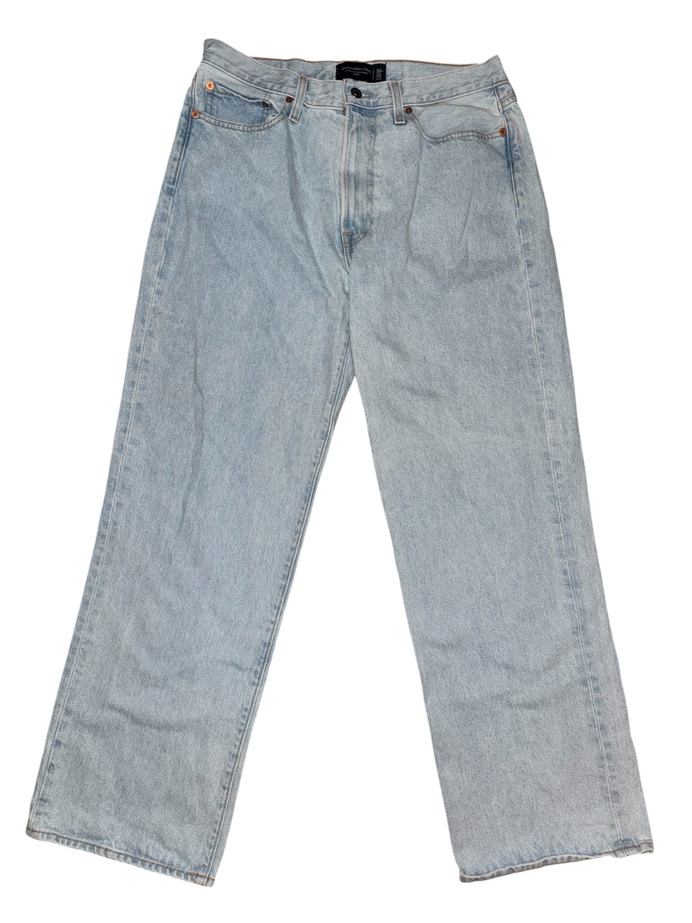 Abercrombie & Fitch Baggy Jeans Men’s 32x32 Light Wash Rigid Denim EUC